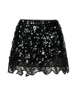 Cynthia Rowley The Cosmo Sequin Skirt BLACK Best