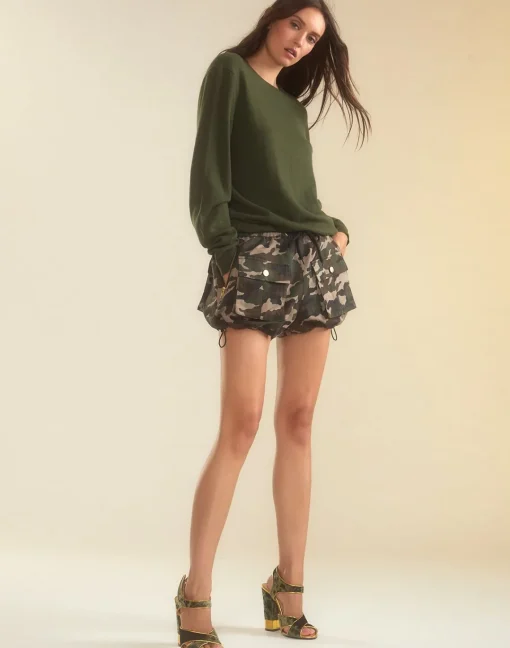 Cynthia Rowley Undercover Cargo Shorts GRNCAM Best