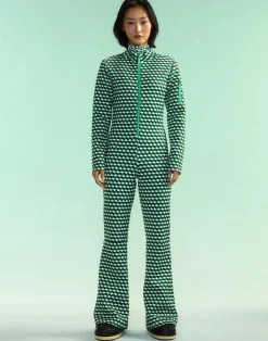 Cynthia Rowley Water Repellent Bonded Jumpsuit GRNMT Fashion