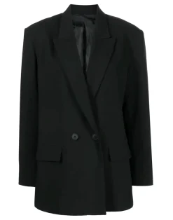 Cynthia Rowley Wool Oversized Blazer BLACK Sale